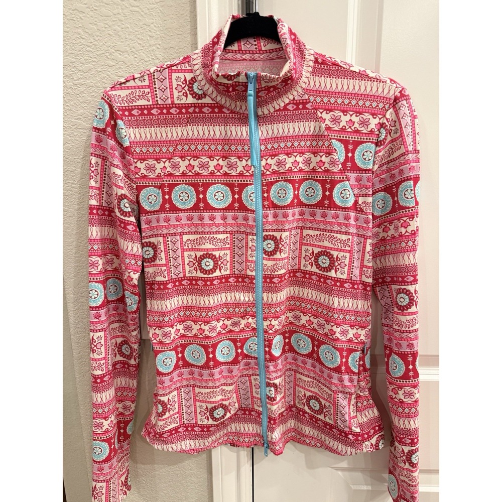 Carve Designs Abstract Athletic Full Zip‎ Jacket Great Condition Women's Small